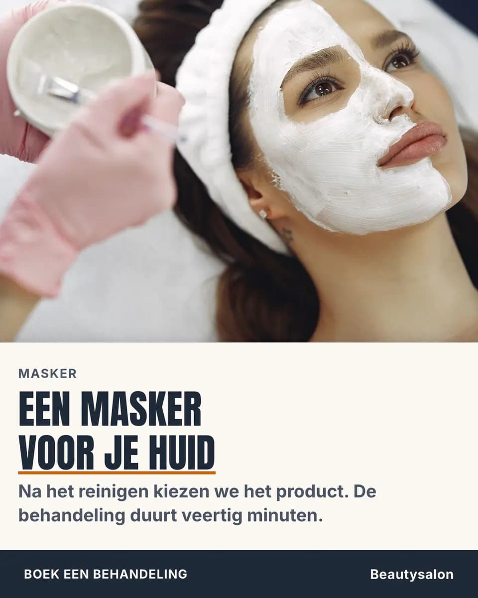 EEN MASKER VOOR JE HUID, Beautysalon