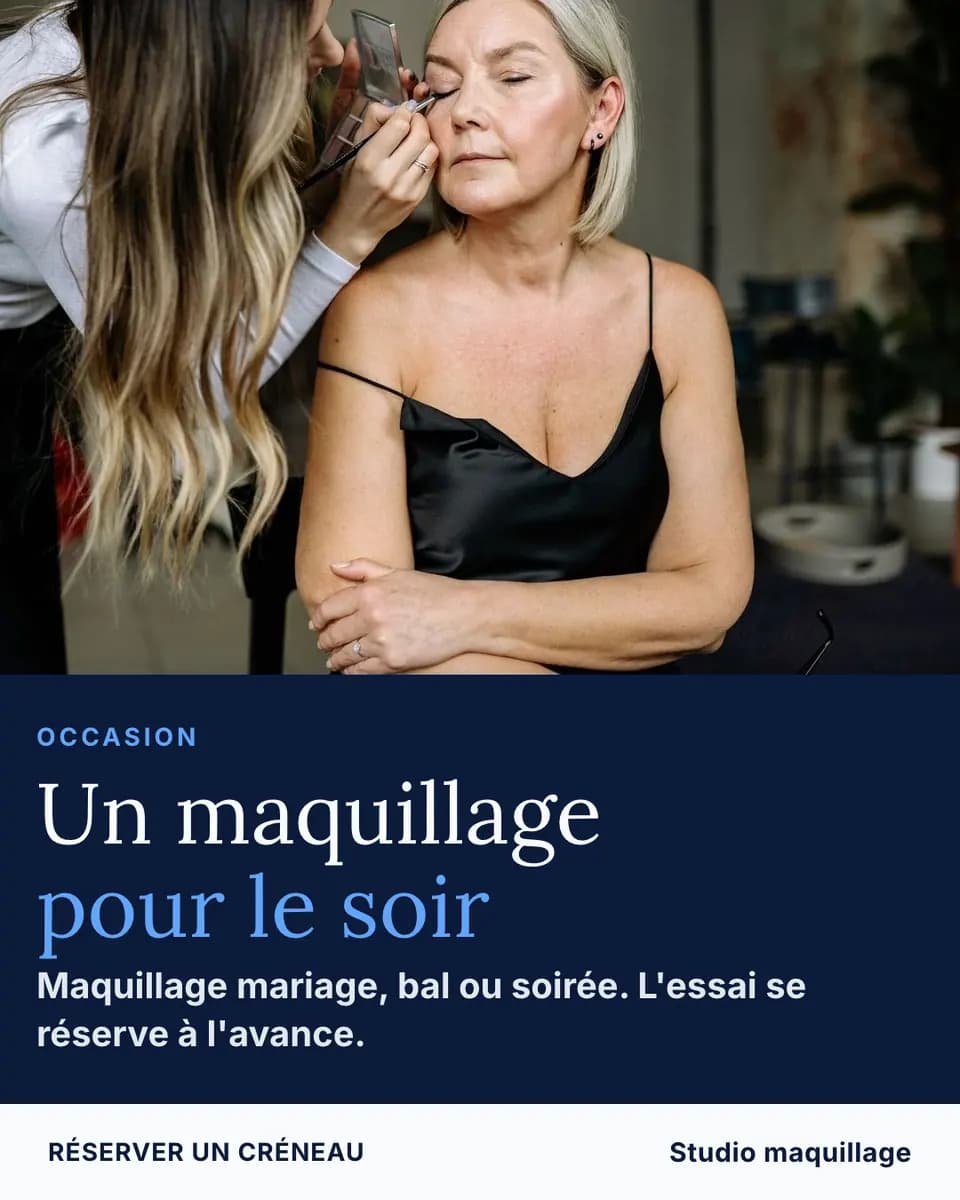 Un maquillage pour le soir, Studio maquillage