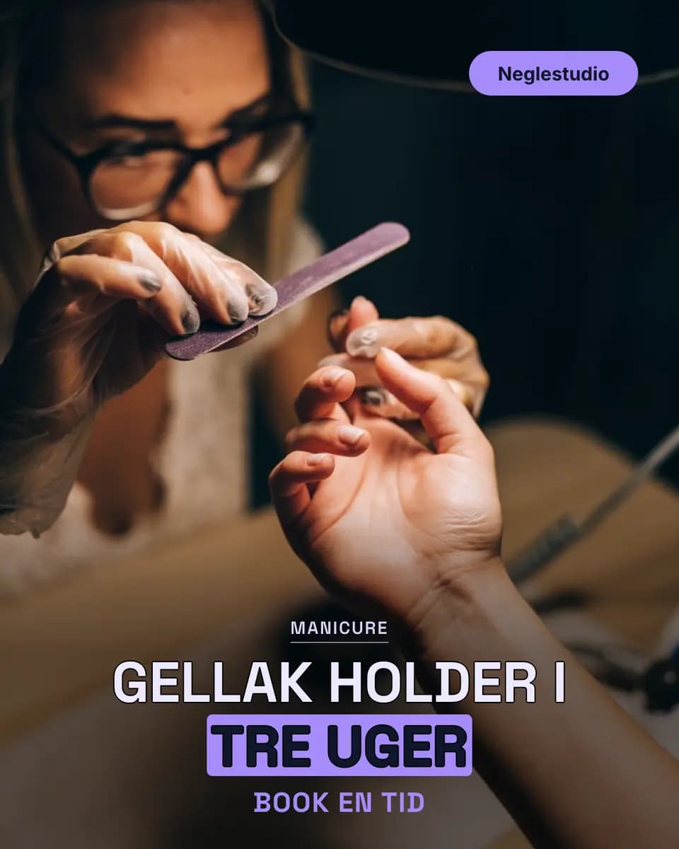 GELLAK HOLDER I TRE UGER, Neglestudio