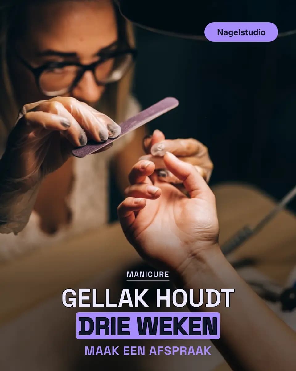 GELLAK HOUDT DRIE WEKEN, Nagelstudio