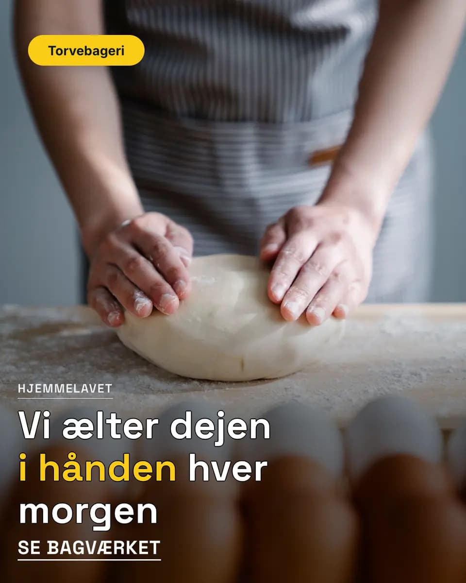 Vi ælter dejen i hånden hver morgen, Torvebageri