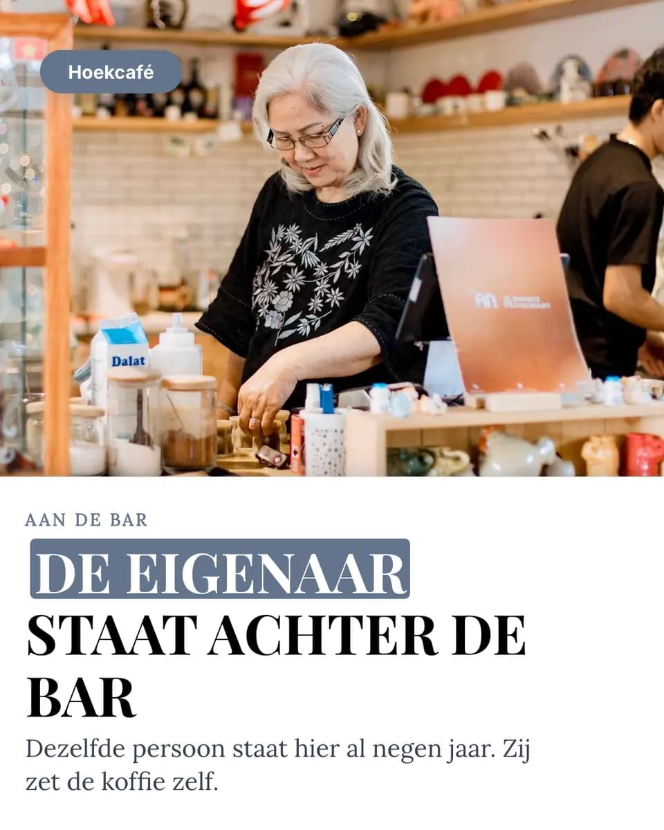 DE EIGENAAR STAAT ACHTER DE BAR, Hoekcafé