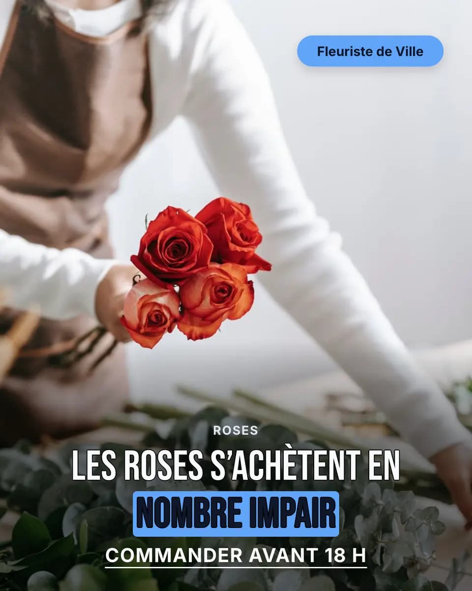 Les roses s’achètent en nombre impair, Fleuriste de Ville