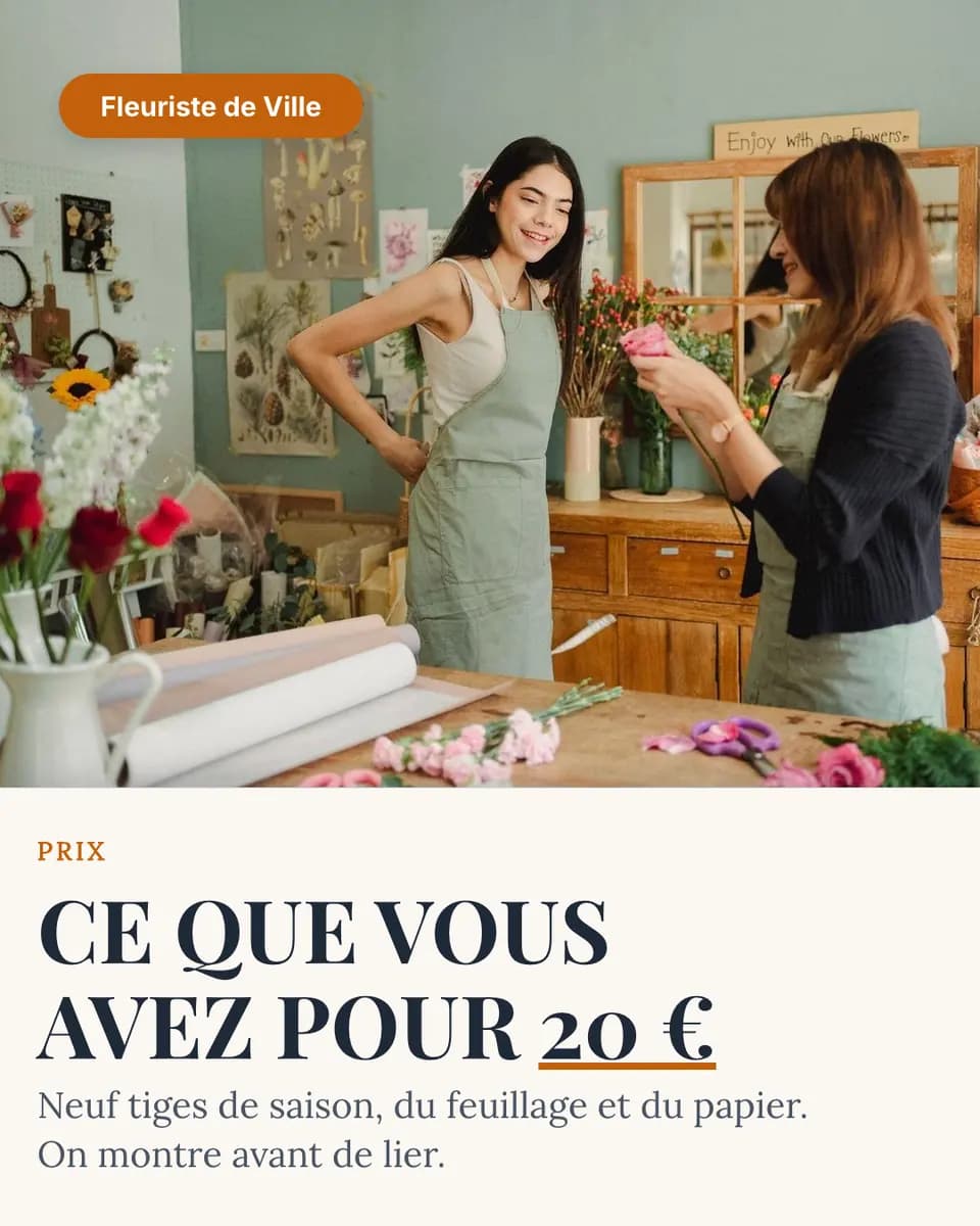CE QUE VOUS AVEZ POUR 20 €, Fleuriste de Ville