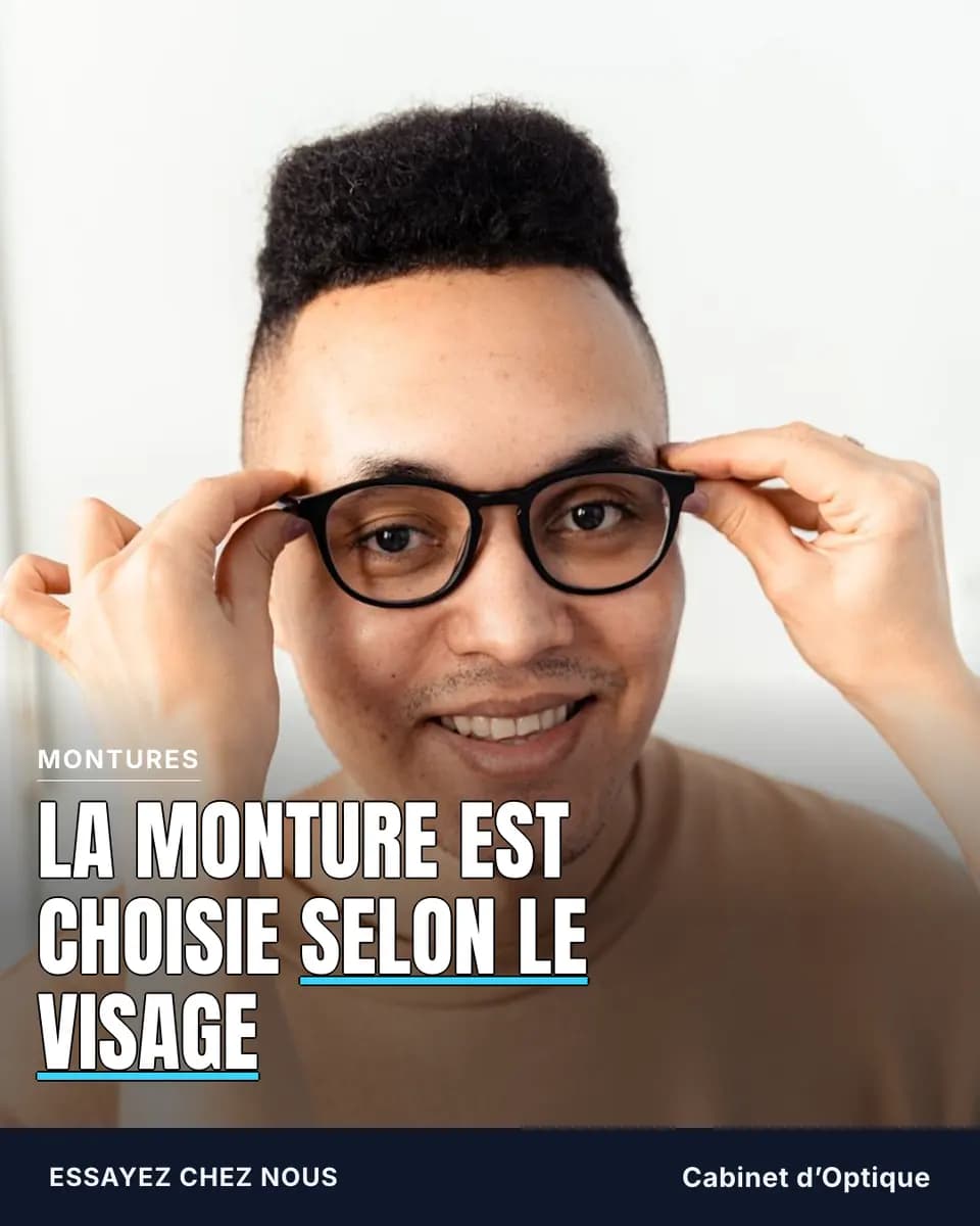LA MONTURE EST CHOISIE SELON LE VISAGE, Cabinet d’Optique