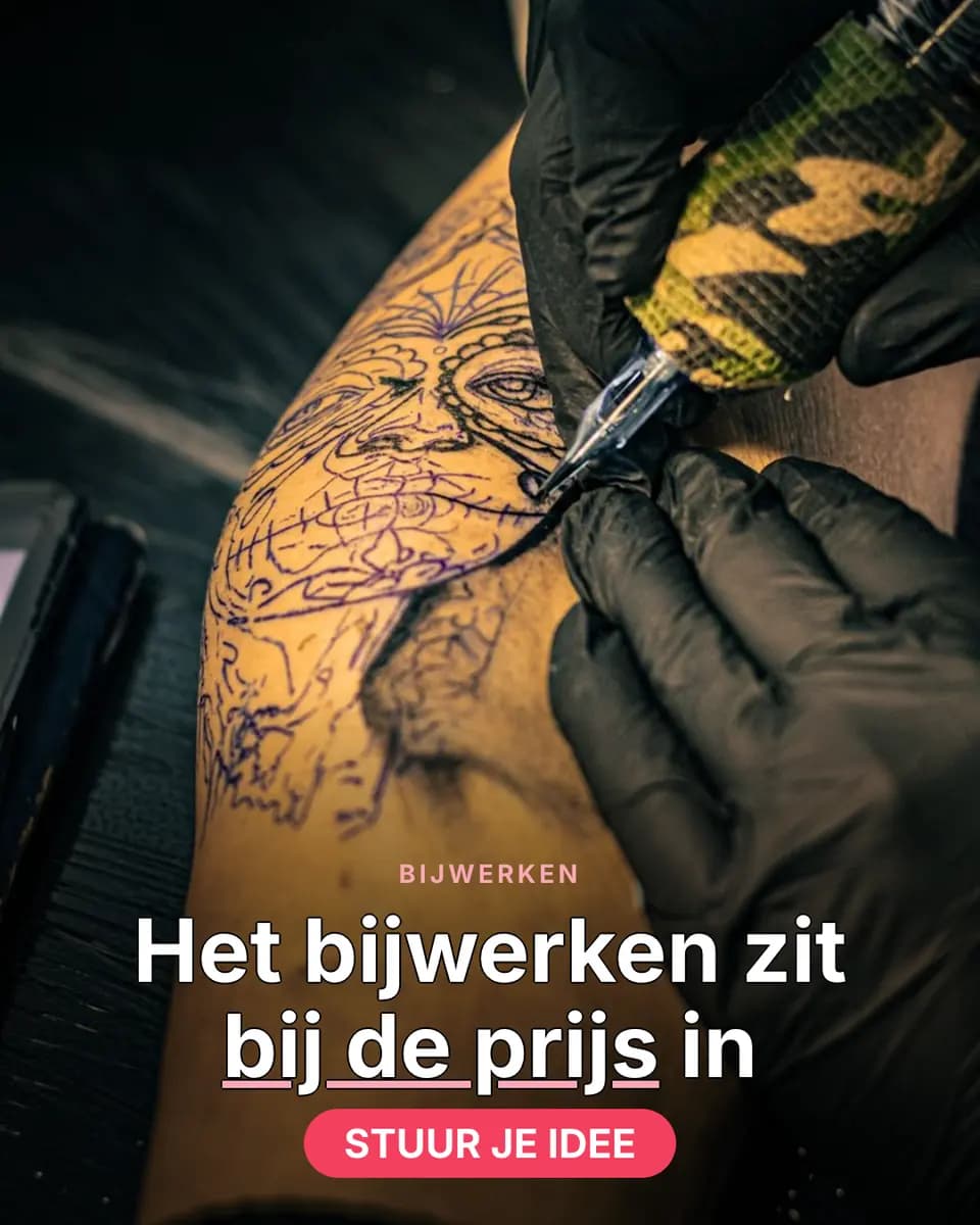 Het bijwerken zit bij de prijs in, Tattoostudio