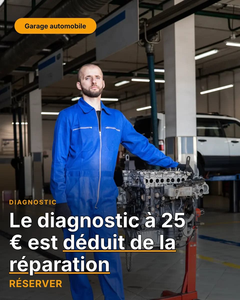 Le diagnostic à 25 € est déduit de la réparation, Garage automobile