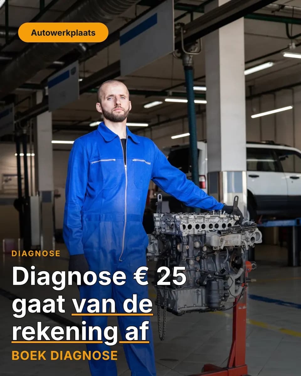 Diagnose € 25 gaat van de rekening af, Autowerkplaats