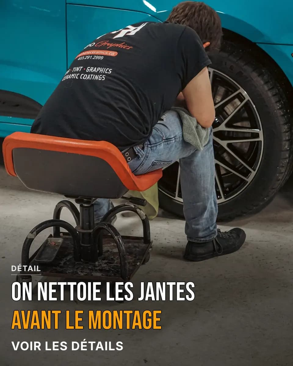 On nettoie les jantes avant le montage, Service pneus