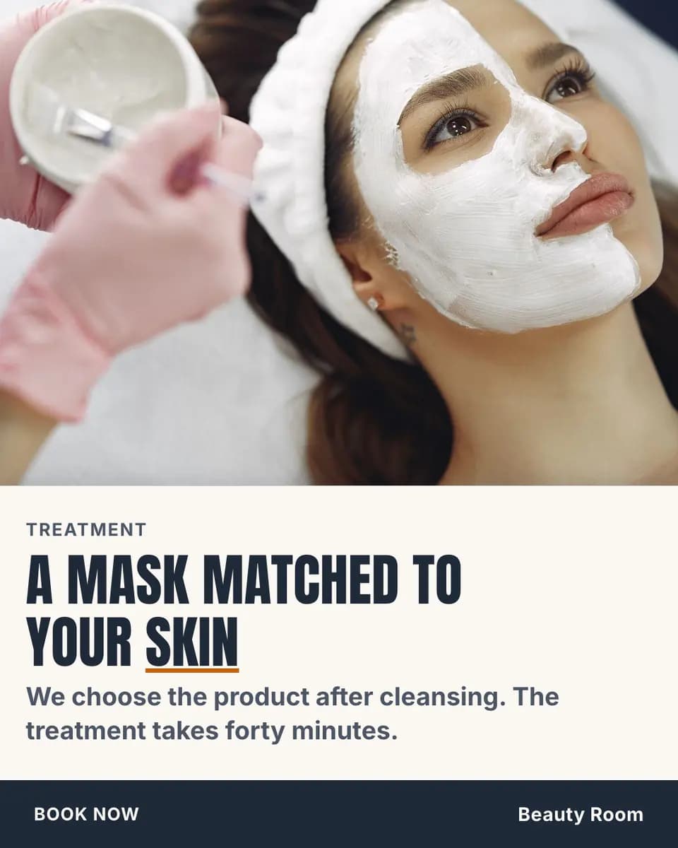 A MASK MATCHED TO YOUR SKIN, Beauty Room