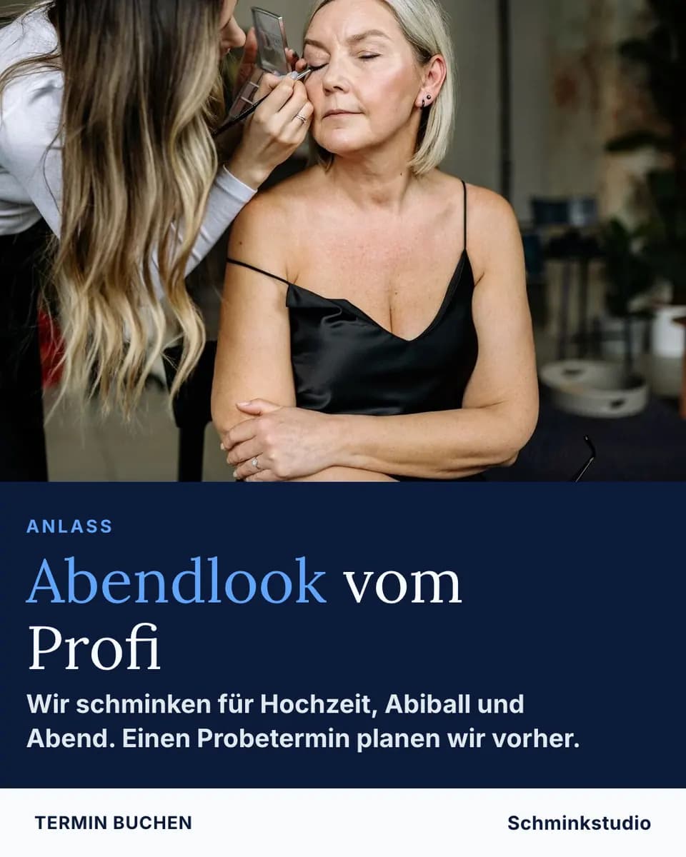 Abendlook vom Profi, Schminkstudio