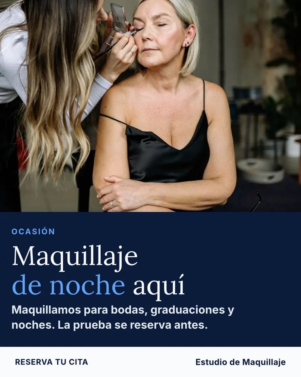 Maquillaje de noche aquí, Estudio de Maquillaje