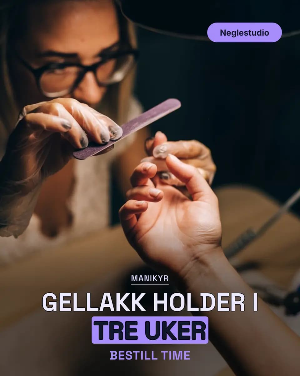 GELLAKK HOLDER I TRE UKER, Neglestudio