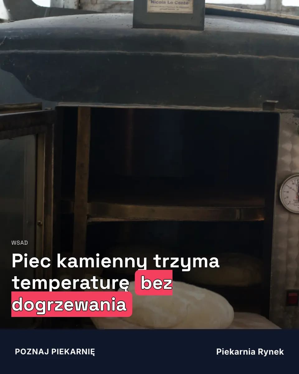 Piec kamienny trzyma temperaturę bez dogrzewania — Piekarnia Rynek