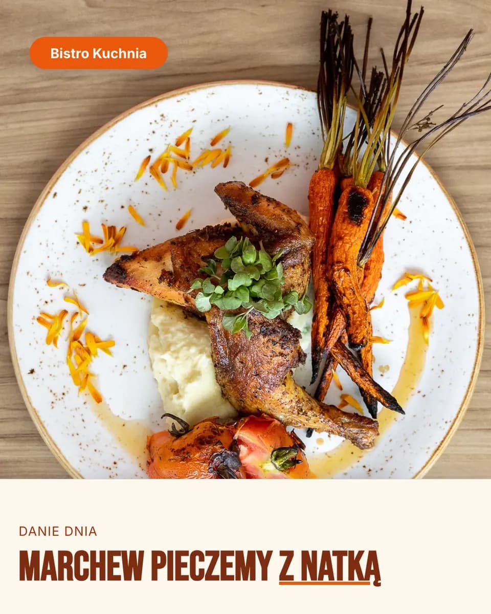 Marchew pieczemy z natką — Bistro Kuchnia