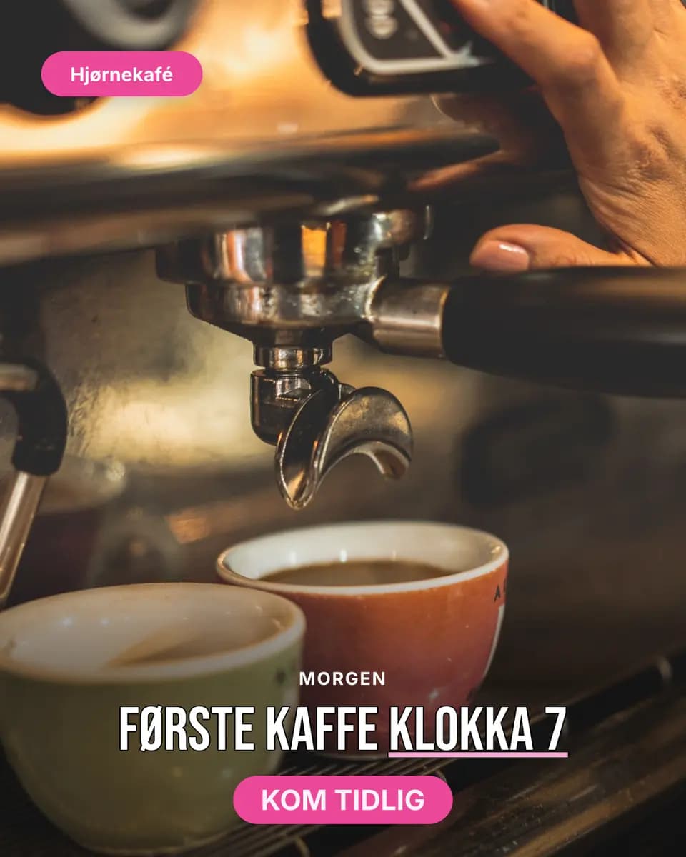 Første kaffe klokka 7, Hjørnekafé