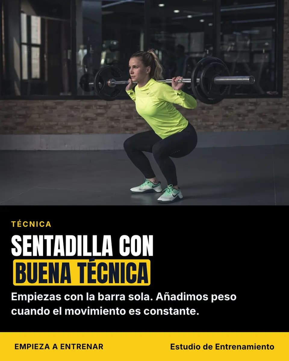 SENTADILLA CON BUENA TÉCNICA, Estudio de Entrenamiento