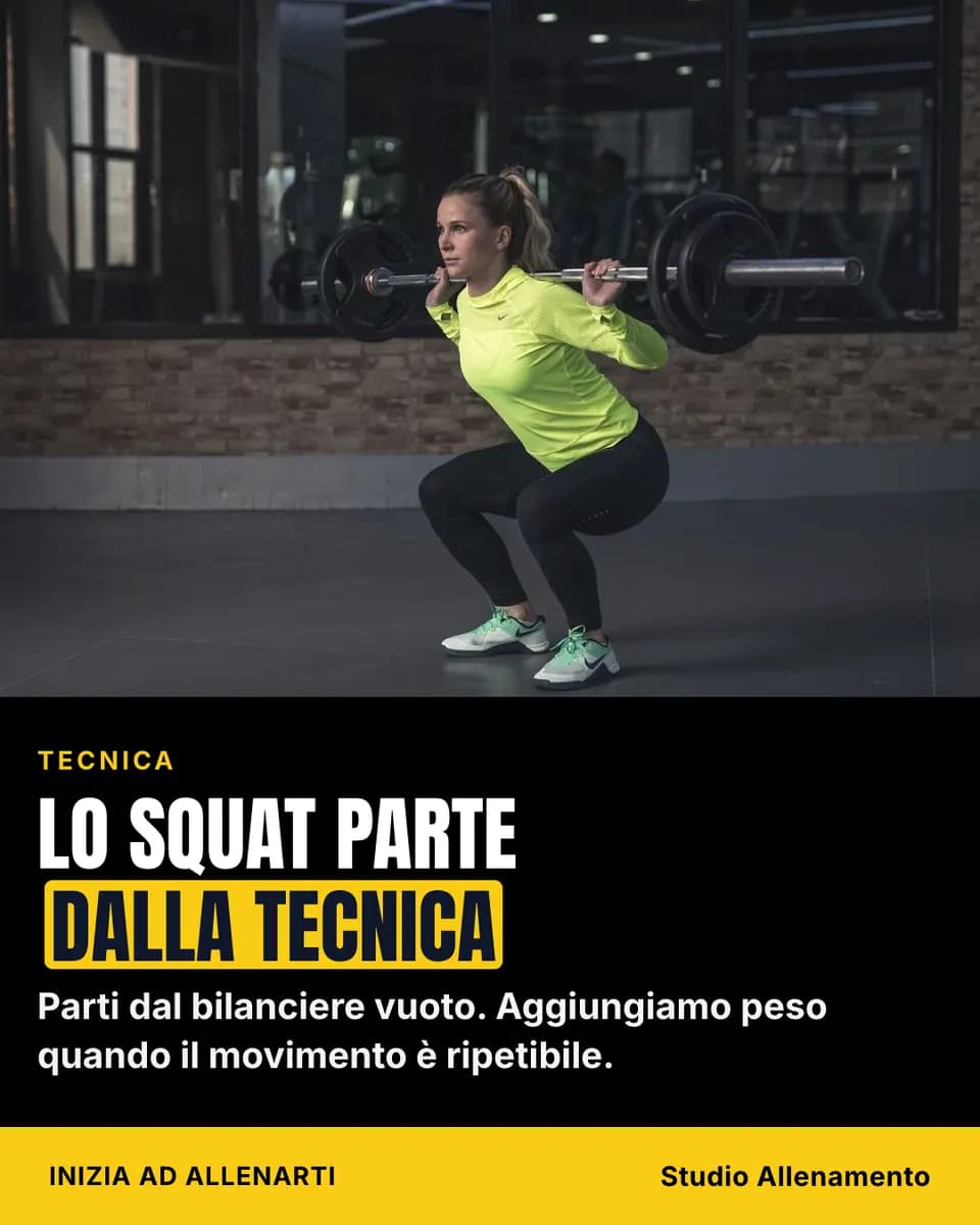LO SQUAT PARTE DALLA TECNICA, Studio Allenamento