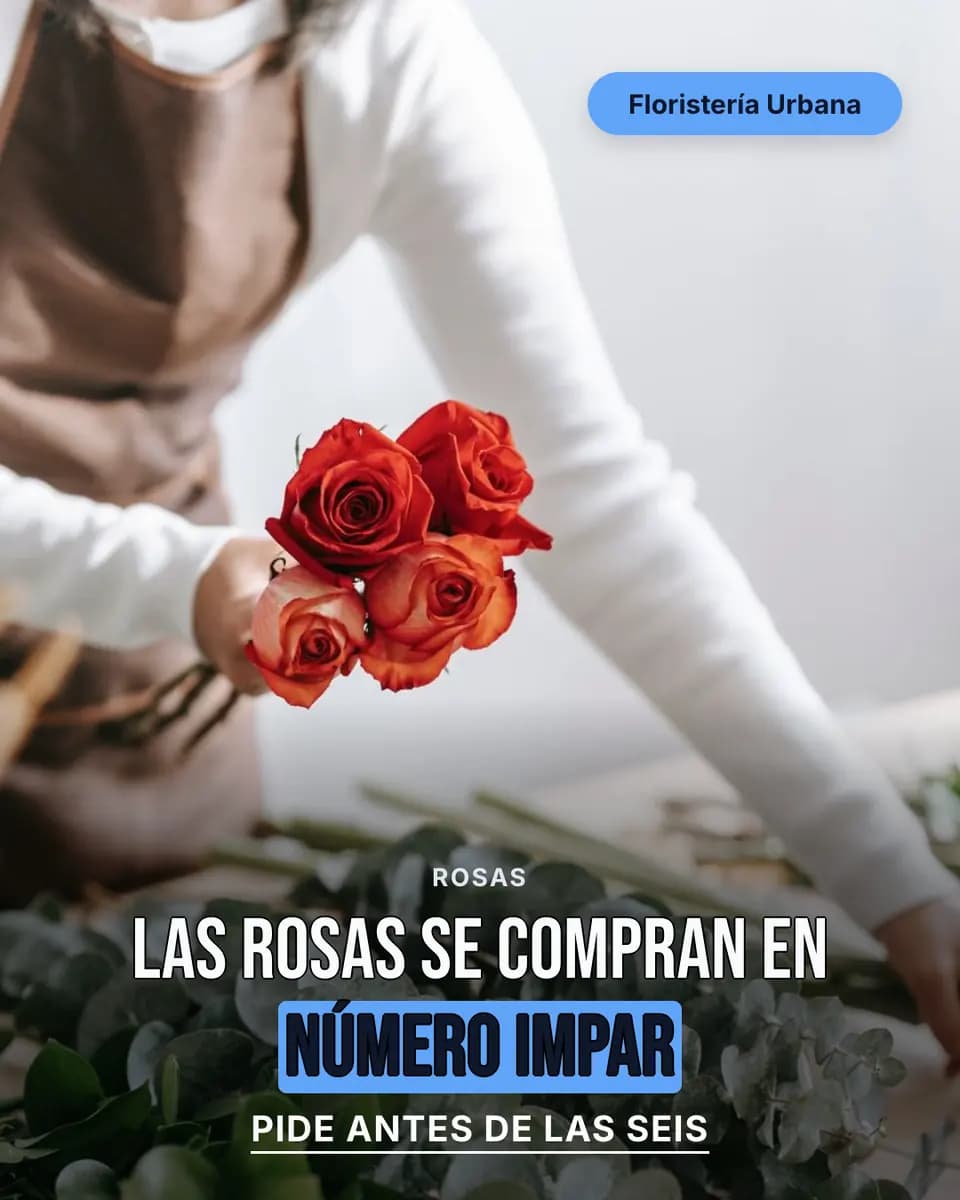 Las rosas se compran en número impar, Floristería Urbana