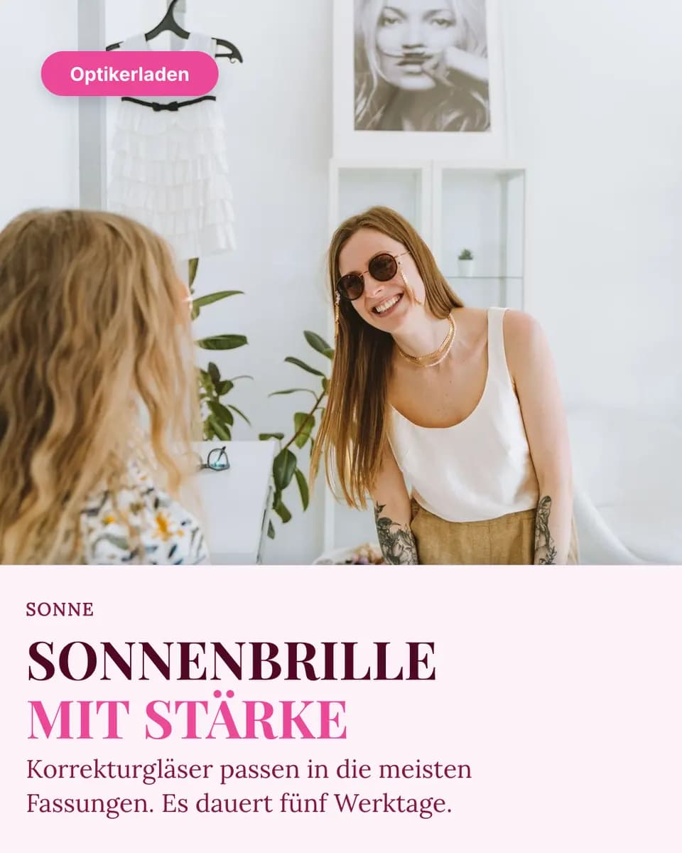 SONNENBRILLE MIT STÄRKE, Optikerladen