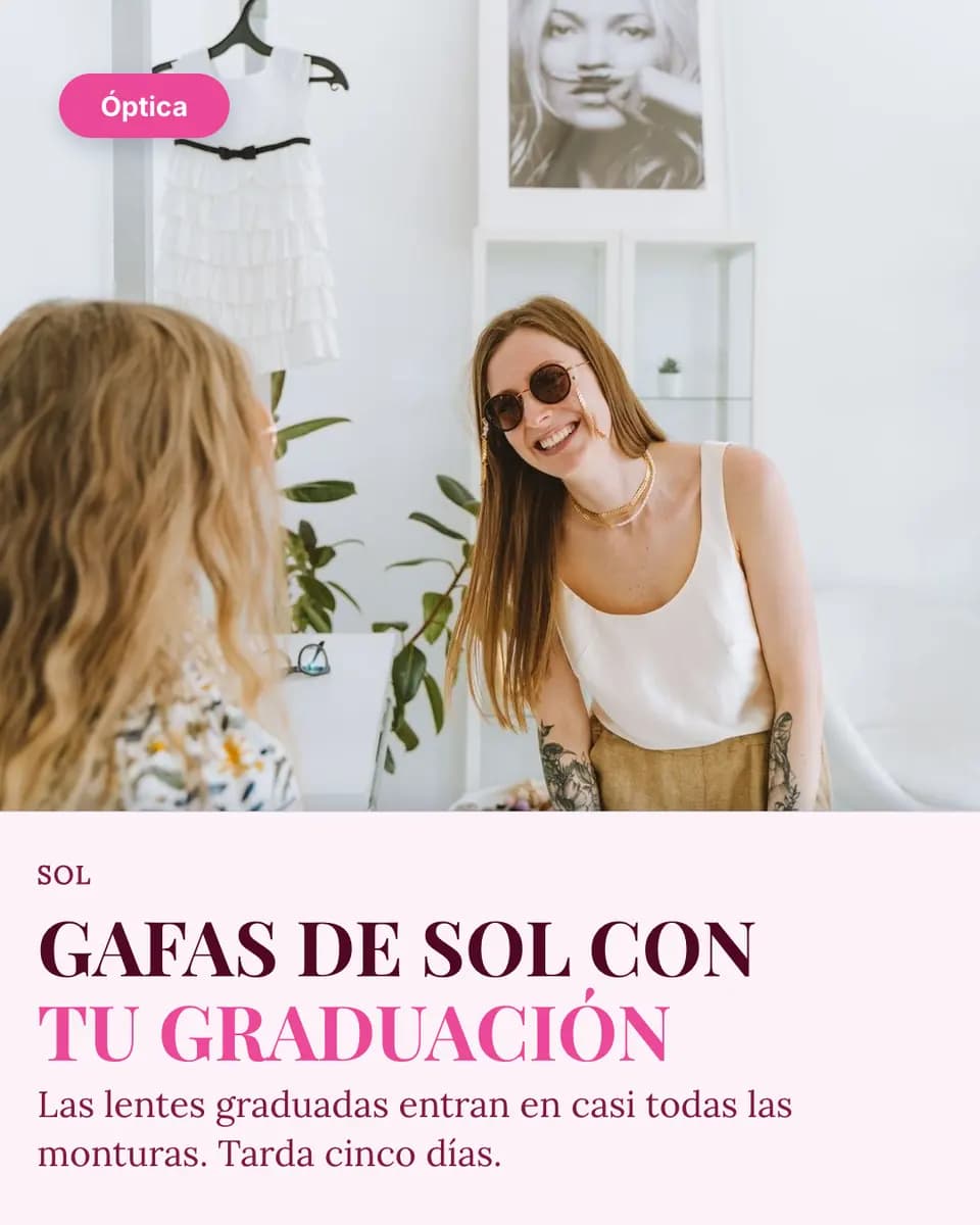 GAFAS DE SOL CON TU GRADUACIÓN, Óptica
