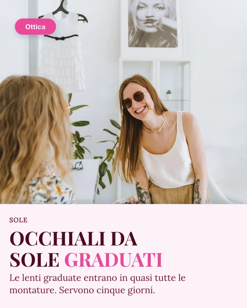 OCCHIALI DA SOLE GRADUATI, Ottica