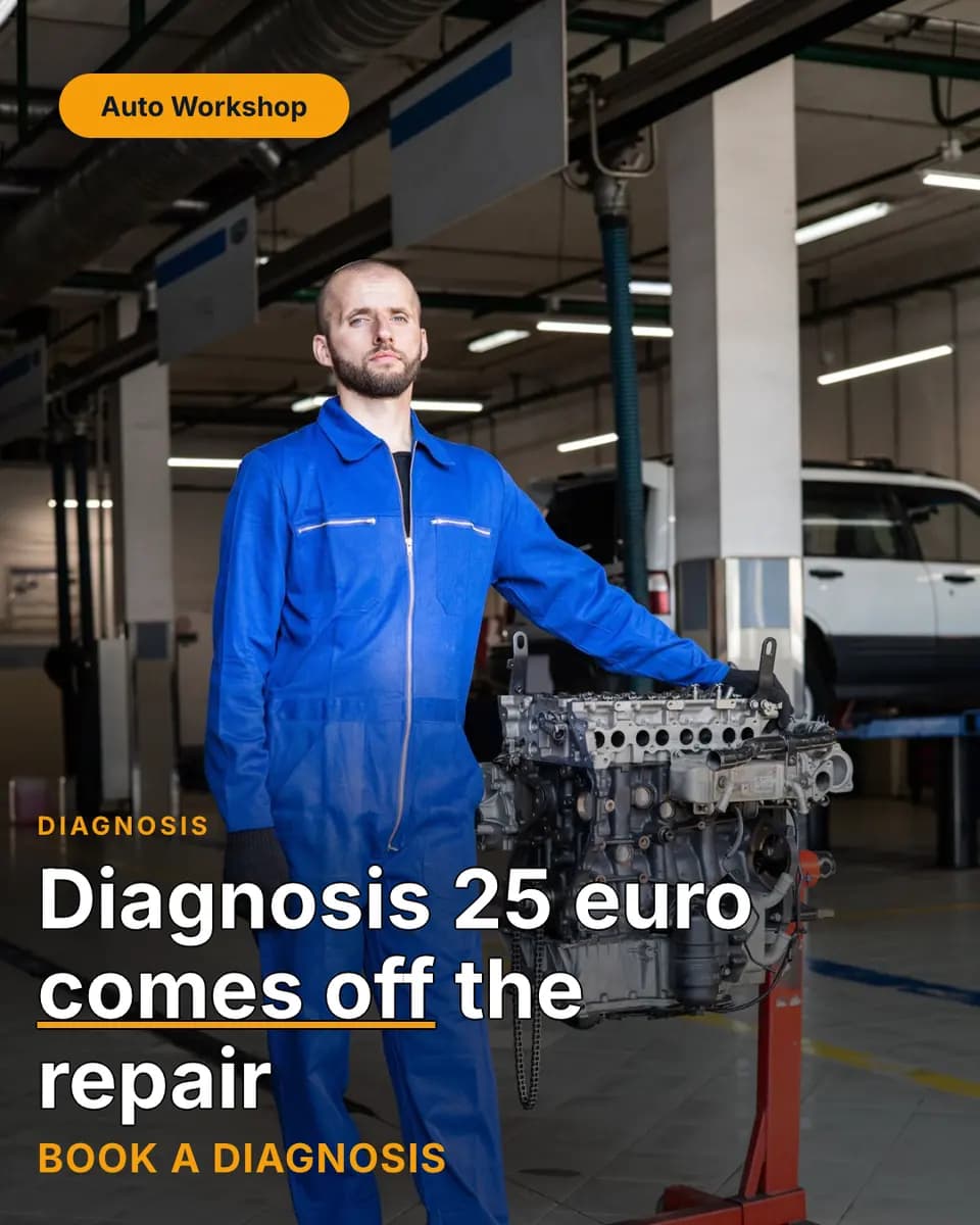 Diagnosis 25 euro comes off the repair, Auto Workshop