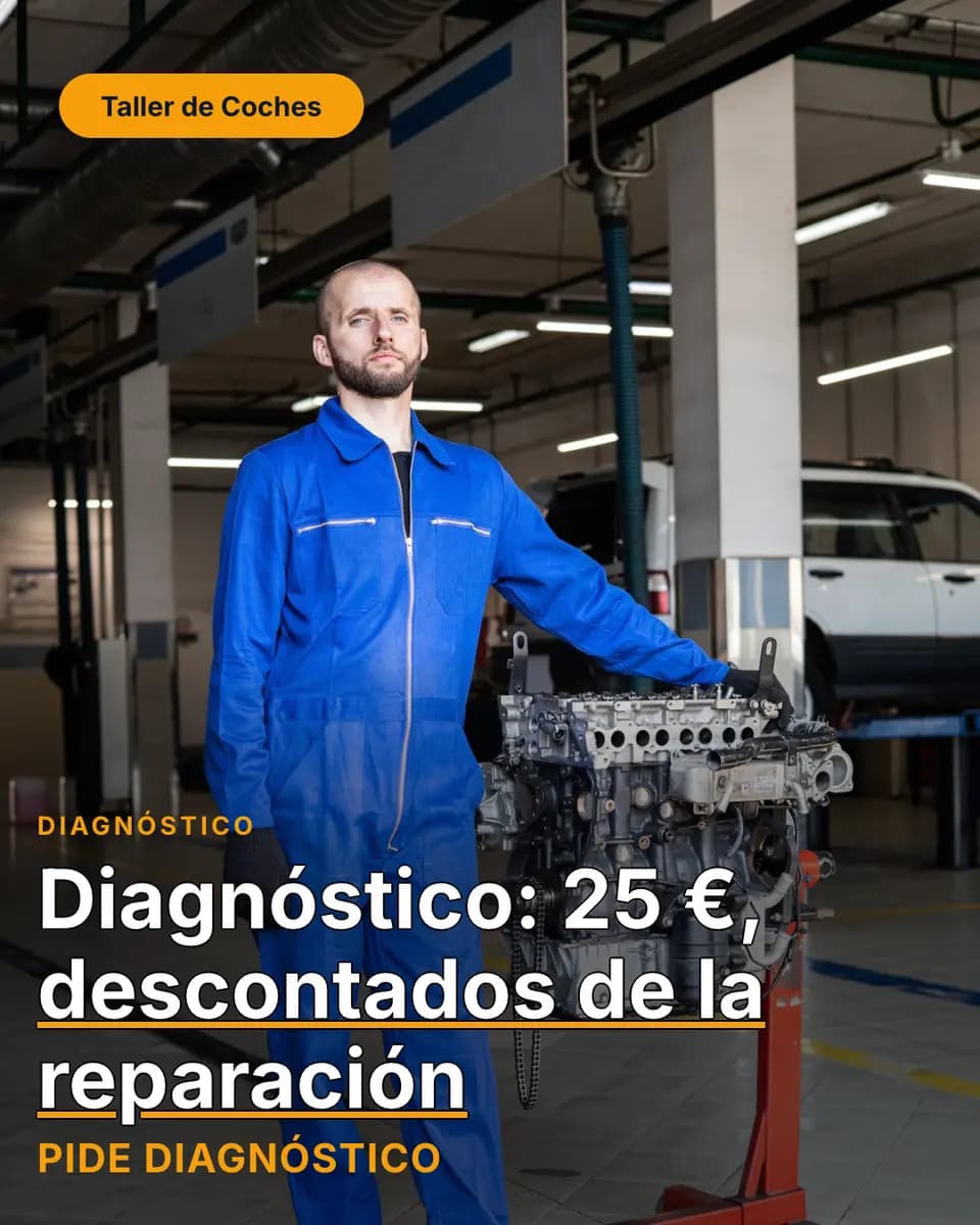 Diagnóstico: 25 €, descontados de la reparación, Taller de Coches