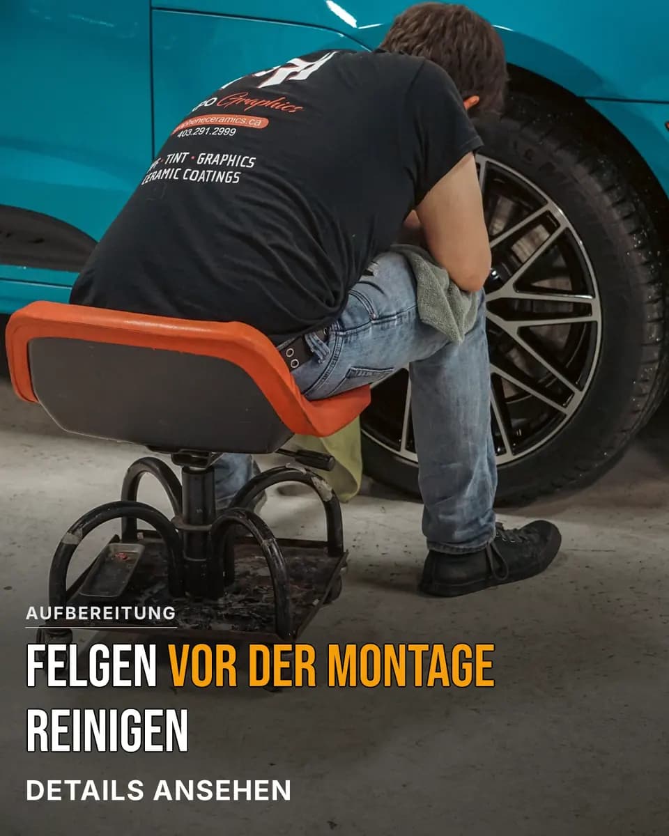 Felgen vor der Montage reinigen, Reifenservice