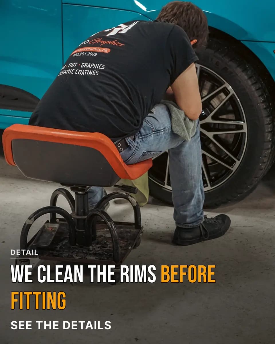 We clean the rims before fitting, Tire Service