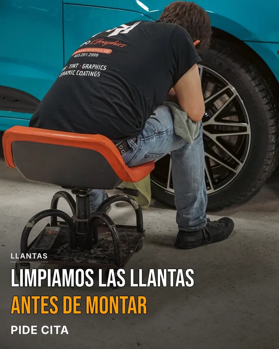 Limpiamos las llantas antes de montar, Servicio de Neumáticos